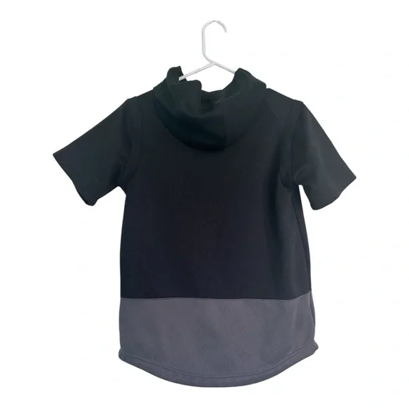 Nike Black and Gray Two-Tone Dri-Fit Short Sleeve Hoodie - Picture 3 of 6